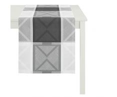 Apelt Verona 44X140 Fb.87 - Passatoia in poliestere, 44 x 140 x 0,5 cm, 1 pezzo, Poliestere, bianco/grigio, 44 x 140 x 0.5 cm