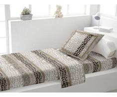 Set lenzuola in cotone 180X290 cm in cotone 57 fili NATURE tortora di Soleil dOcre