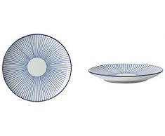 Fill 21300 Set 4 Piatti in Porcellana, Collezione Indaco, Fl.001 Indaco