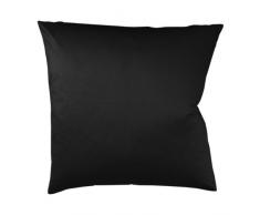 Fleuresse Colours 9100-941 Federa 100% Cotone (Satin di Cotone makÃ²), con Chiusura Lampo, 80x80 cm, Colore: Nero