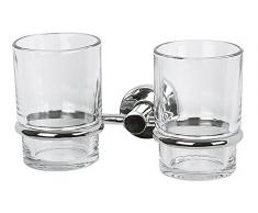 Spirella Atlantic 1.006.430, 2 Bicchieri Porta spazzolini in Cromo