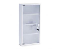 Zeller 18122 Armadietto pronto soccorso, di metallo, 30x12x60 cm colore: Bianco