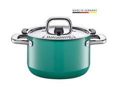 Silit 2102299264Â Nature Pentola Alta, Coperchio con Funzione Control Lid, 3.7 l, 20 cm, Verde