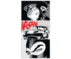 Artopweb Pannelli Decorativi Astorina Diabolik & Eva II Quadro, Legno, Multicolore, 50x1.8x100 cm