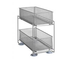 Wenko 53140100 - Mensola a cassetti Metallo Argento Opaco