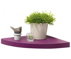 ModulHome 6RAN796BC - Mensola in MDF, 35 x 35 x 3,4 cm, Pannello MDF, Prugna, 35 x 35 x 3,4 cm