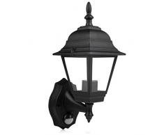 Smartwares ELRO 10.021.30 Applique da Esterno-Classico in plastica con sensore di Movimento ES94 E27, Nero