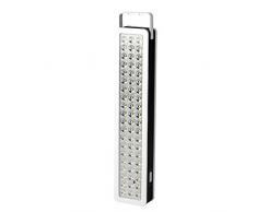 Poly Pool PP3306 Lampada di Emergenza Portatile Ricaricabile 60 LED 3 Funzioni Installabile a Parete con 80 cm di Cavo Spina 10 A e Manico a Scomparsa