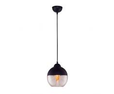 Homemania Lampada A Sospensione Bray E27, 40 W, Nero, 20x20x120 cm