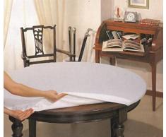 Mollettone Tavolo Goldensoft ROTONDO cm 140 bianco con elastico salvatavolo made Italy