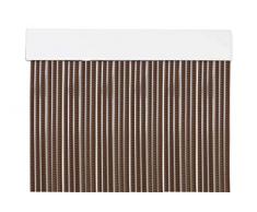 MercuryTextil P69 - Tenda per Porta in PVC, 210 x 90 cm, Colore: Marrone + Filo Trasparente, in plastica