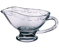 Better & Best 1362130 - Salsiera Grande in Vetro Rustico, con Manico, Colore Argentato