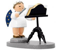 Natale Tedesco Angelo Conduttore con leggio - 5 cm / 2 inch - Autentico Tedesco Erzgebirge Angeli di Legno - KWO