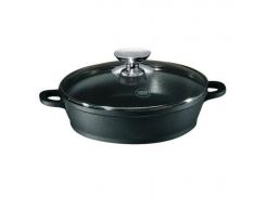 Berndes Titanium Special Edition Tegame con Coperchio 32 cm, Alluminio Pressofuso, Nero