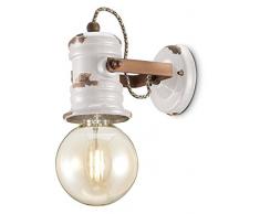 Ferroluce Retrò Applique Urban E27, Bianco