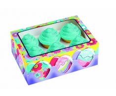 Wilton 415-5926 Confezione 3 Scatola per Cupcake 6 Cavita, Cartone, Viola