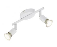 Briloner Leuchten 2767Â âÂ 026Â A +, LED FARETTO DA SOFFITTO, orientabile, 3Â W, bianco, 25,5Â x 6,5Â x 9,5Â cm