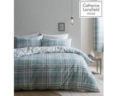 Catherine Lansfield Kelso Easy Care, menta, Poliestere Cotone, Menta, Set piumone 2 piazze