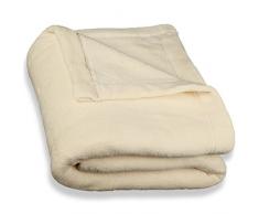 CelinaTex Coperta Montreal, in Pile di Microfibra, Poliestere, Beige, 150 x 200 cm
