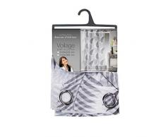 Douceur d interno tenda a occhielli stampa trasferimento rosa Guava, Poliestere, Bianco, 280Â x 140Â cm