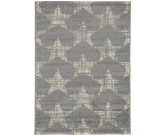 benuta Teppich Justin Grau 140x200 cm Tappeto, Fibra Sintetica, 140 x 200 cm