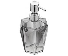 FERIDRAS Diamante Dispenser Sapone, Grigio, 9.5x9.5x17.5 cm