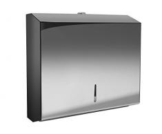 Bisk z-Fold Porta Asciugamani di Carta, Argento