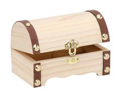 Glorex GmbH 6 2003 215, Scrigno dei tesori in Pino, Miscela FSC, Legno, Naturale, 11,5 x 7,5 x 7,5 cm