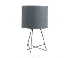 Pauleen 48000 Tavolo Shiny Star Max. 20W E14 Lampada da Comodino Grigio 230V Metallo/Tessuto Senza Lampadina