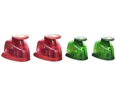 Motivlocher Set di 4 Natale: Babbo Natale, Pupazzo di Neve, Albero, Fiocco di Neve