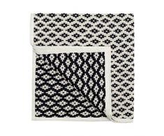 Cala Living Plaid Reversibile Geometrico, Cotone, Beige, Singolo, 200Â x 110Â x 3Â cm