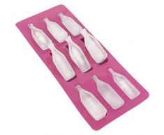 Fairly Odd Novelties - Set per cubetti di Ghiaccio a 9 vani, a Forma di Bottiglia di Vino, Rosso