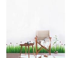 Walplus Adesivi da Parete Colorato Coccinella Erba Rimovibile Autoadesivo Arte Murale Decalcomania Vinile Decorazione Casa Fai-Da-Te Vivente Ufficio Camera Letto Carta Parati Cameretta Bimbi Regalo,