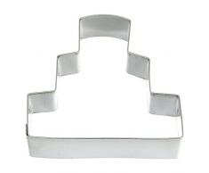 Decora Tagliapasta Torta Matrimonio, Acciaio, Argento, 9 x 9 cm