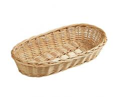 Kesper, cesto di vimini per baguette, in legno di salice, marrone, dimensioni 38Â x 18Â x 8Â cm