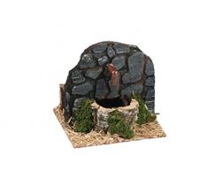 Ferrari & Arrighetti fontana con scuro pietra da parete, in legno, multicolore, taglia unica