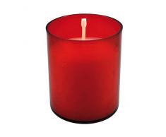 Cereria di Giorgio Liturgico Lumino Votivo, Cera, Rosso, 5.9x4.8x5.9 cm, 4 unitÃ