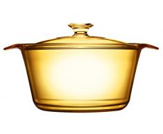 VISIONS 5.5lpyroceram Flair pentolino con Copertura in Vetro, Marrone, 35.5Â x 27.5Â x 15.5Â cm