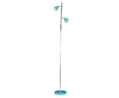 Naeve luci a LED lampada da terra, 2 pezzi, metallo, 3 W, 19 x 145 cm, cromo 2034199