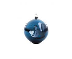 Alessi Blue Christmas AAA07 2 Decorazione per Albero di Natale, Vetro soffiato, Blu, 10x10x10.70 cm