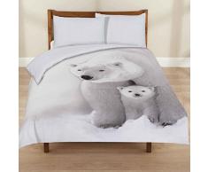 DreamsceneÂ âÂ Orso polare animale stampa 3d set copripiumino con federe, naturale, King