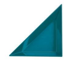 ZAK Designs Table Art 2008-0721 - Servizio di Piatti triangolari per aperitivo, 4 Pezzi, Colore: Blu Oltremare