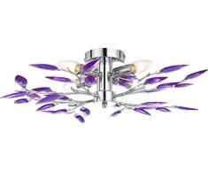 Globo PLAFONIERA METALLO CROMO, LAMPADINE ESCLUSE: 4xE14 40W Art. 63165-4