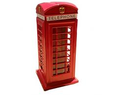KAV Salvadanaio a Forma di Cabina telefonica, Scatola Rossa Souvenir Union Jack on Box/Speicher/Memoria, Distinctive, Londra, Inghilterra, Regno Unito da Collezione, Rosso, Large Phone Booth