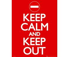GB Eye-Stampa con Cornice, 40 x 50 cm, Motivo Keep out Keep Calm-Mini Poster