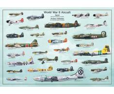 Empire 536525 - Poster educativo Aerei della II Guerra Mondiale (in inglese), dimensioni 98 x 68 cm