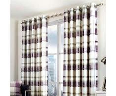 Dreams n Drapes Federa FusionÂ âÂ Balmoral Check, Plum, Curtains: 66 Width x 54 Drop (168 x 137cm)