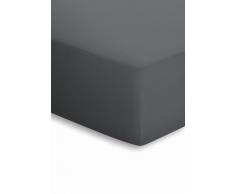 schlafgut, Lenzuolo con Angoli, Grigio (Grau), 180 cm x 200 cm