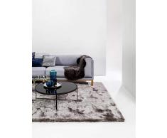 benuta Shaggy - Tappeto a Pelo Lungo Whisper per Camera da Letto e Soggiorno, Fibra Sintetica, Grau, 140 x 200 cm