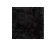 benuta Shaggy Hochflor Whisper Quadratisch Schwarz 60x60 cm | Langflor Teppich für Schlafzimmer und Wohnzimmer Tappeto, Fibra Sintetica, Nero, 60 x 60 cm